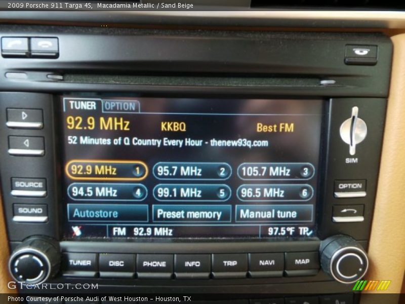 Controls of 2009 911 Targa 4S