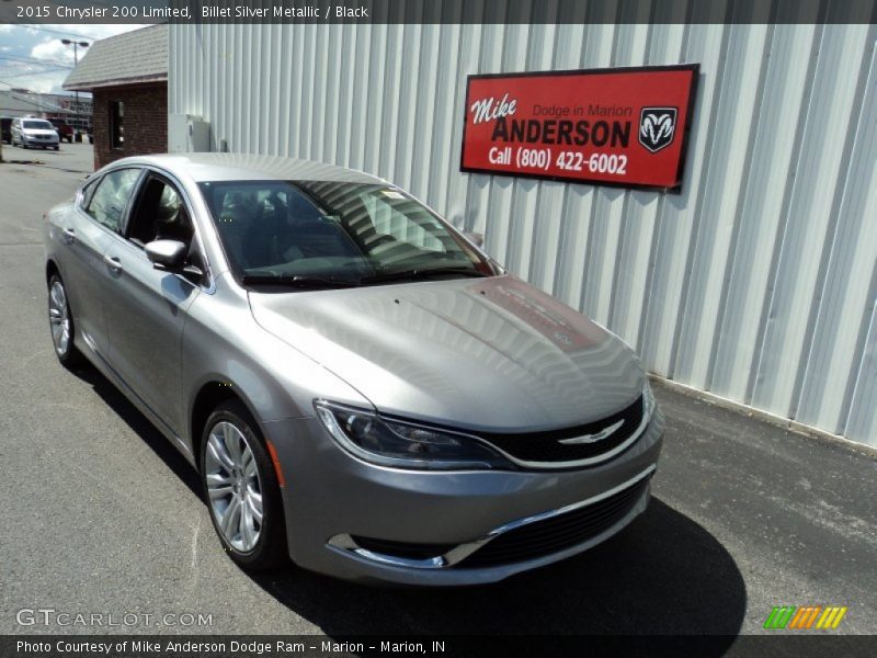 Billet Silver Metallic / Black 2015 Chrysler 200 Limited
