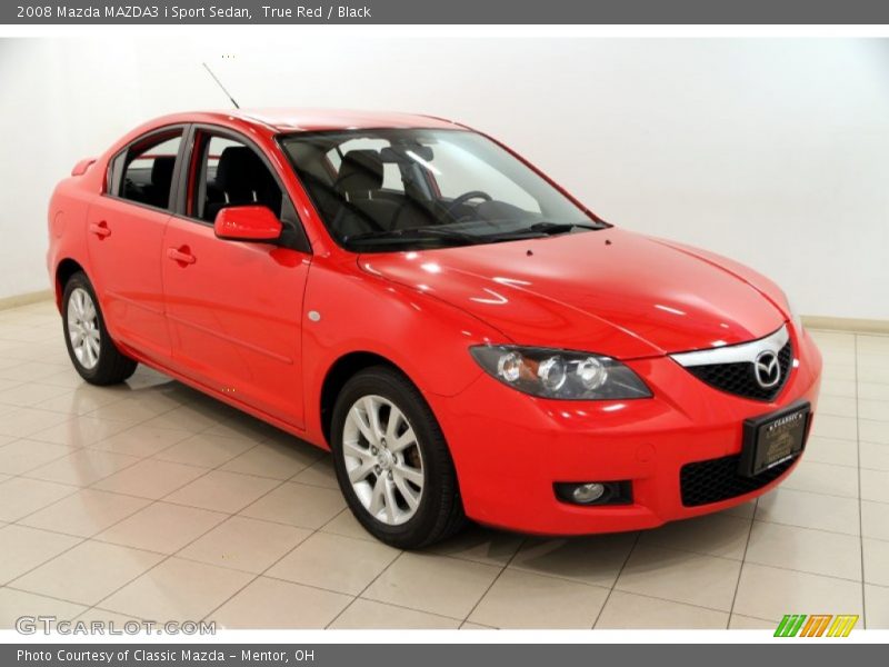 True Red / Black 2008 Mazda MAZDA3 i Sport Sedan