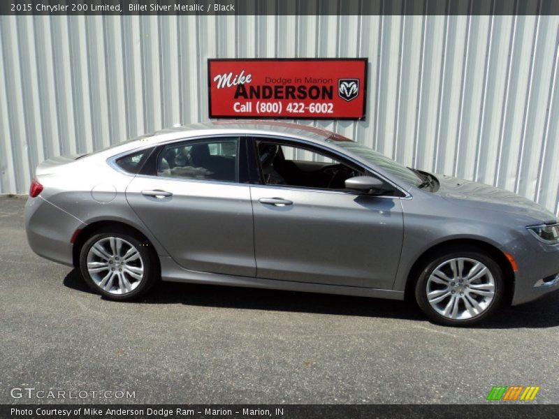 Billet Silver Metallic / Black 2015 Chrysler 200 Limited
