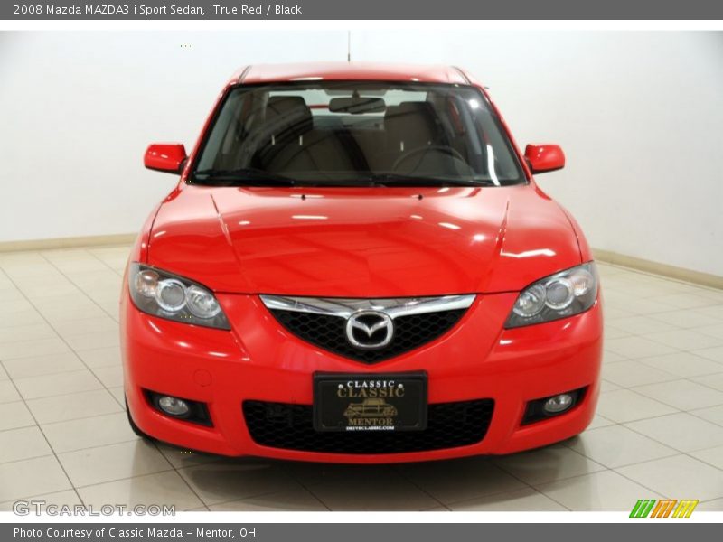 True Red / Black 2008 Mazda MAZDA3 i Sport Sedan
