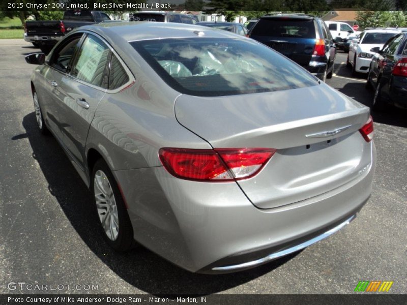 Billet Silver Metallic / Black 2015 Chrysler 200 Limited