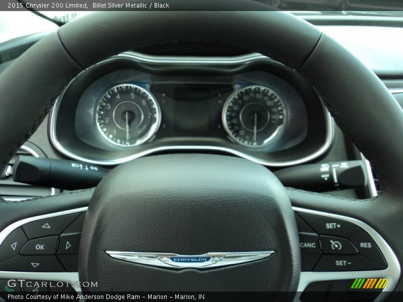 Billet Silver Metallic / Black 2015 Chrysler 200 Limited