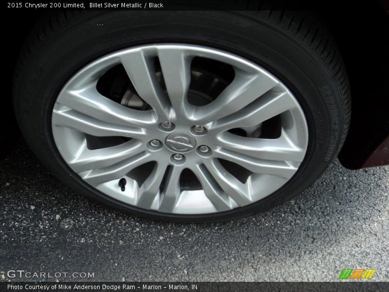 Billet Silver Metallic / Black 2015 Chrysler 200 Limited