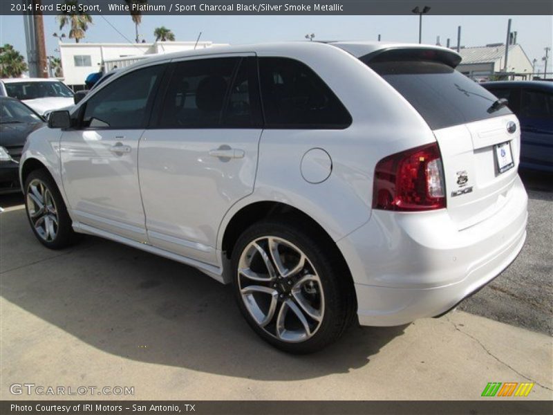 White Platinum / Sport Charcoal Black/Silver Smoke Metallic 2014 Ford Edge Sport