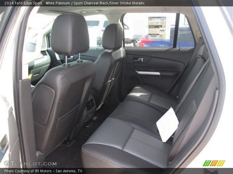 White Platinum / Sport Charcoal Black/Silver Smoke Metallic 2014 Ford Edge Sport