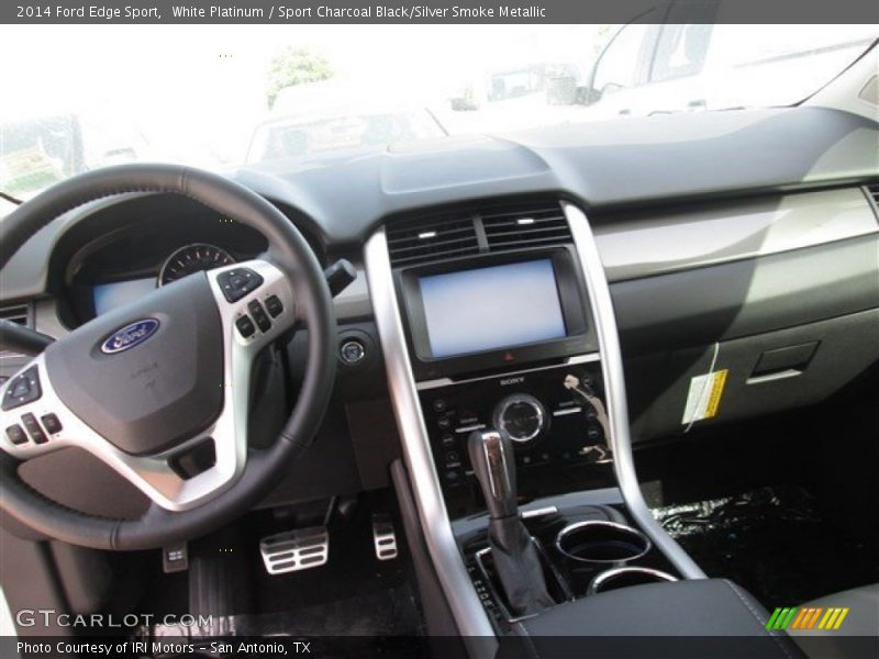 White Platinum / Sport Charcoal Black/Silver Smoke Metallic 2014 Ford Edge Sport
