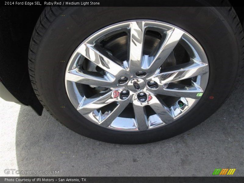 Ruby Red / Medium Light Stone 2014 Ford Edge SEL