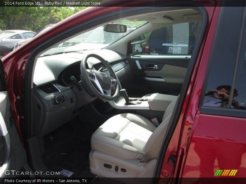 Ruby Red / Medium Light Stone 2014 Ford Edge SEL