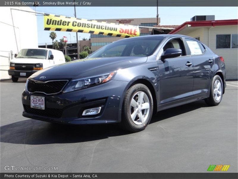 Smokey Blue Metallic / Gray 2015 Kia Optima LX