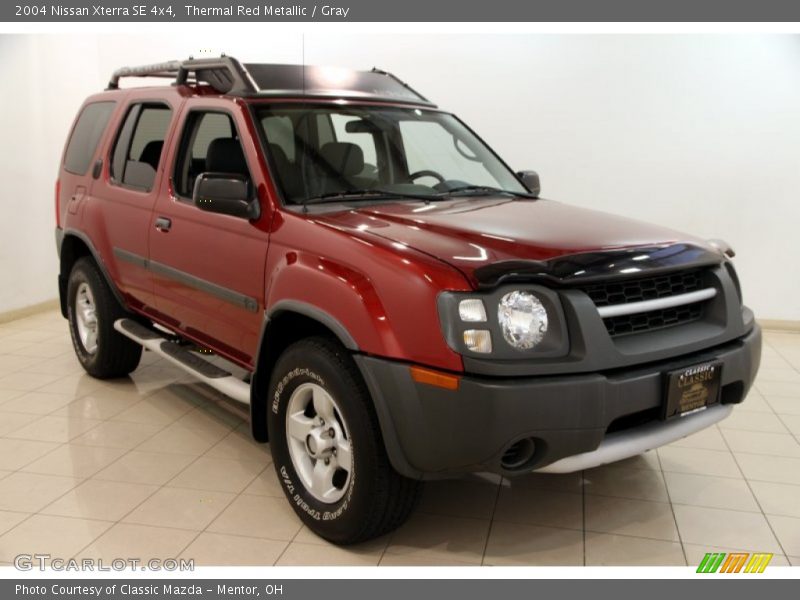 Thermal Red Metallic / Gray 2004 Nissan Xterra SE 4x4