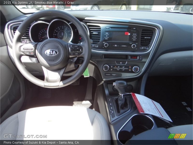 Smokey Blue Metallic / Gray 2015 Kia Optima LX