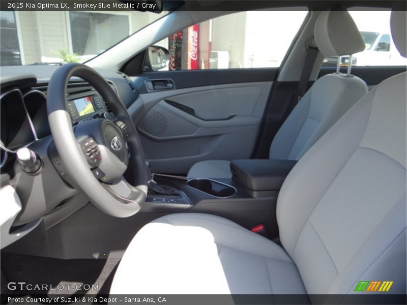 Smokey Blue Metallic / Gray 2015 Kia Optima LX