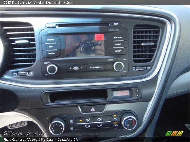Smokey Blue Metallic / Gray 2015 Kia Optima LX