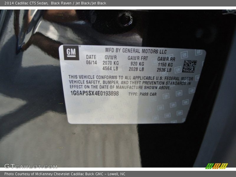 Black Raven / Jet Black/Jet Black 2014 Cadillac CTS Sedan