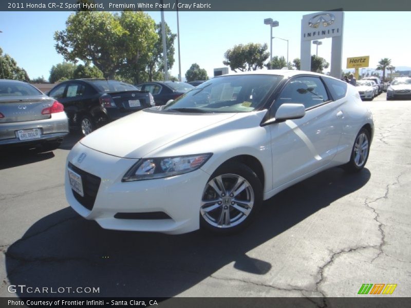 Premium White Pearl / Gray Fabric 2011 Honda CR-Z Sport Hybrid