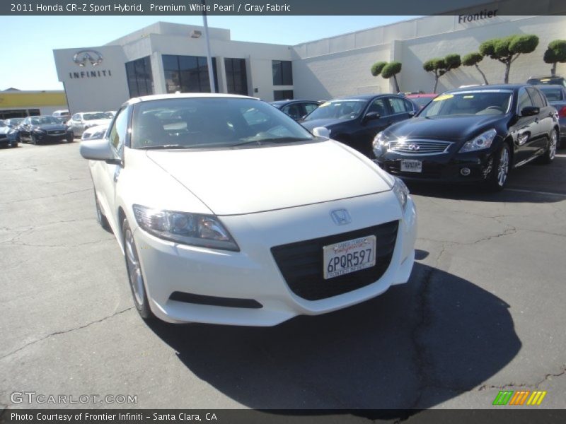 Premium White Pearl / Gray Fabric 2011 Honda CR-Z Sport Hybrid
