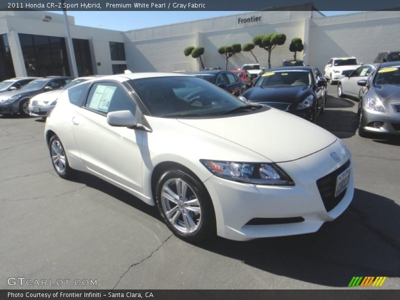 Premium White Pearl / Gray Fabric 2011 Honda CR-Z Sport Hybrid
