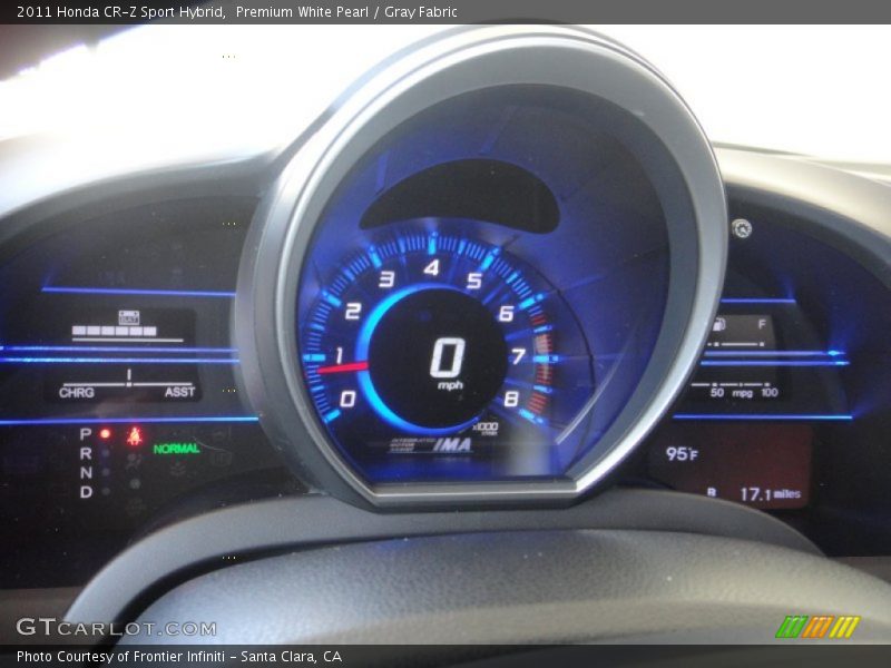 Premium White Pearl / Gray Fabric 2011 Honda CR-Z Sport Hybrid