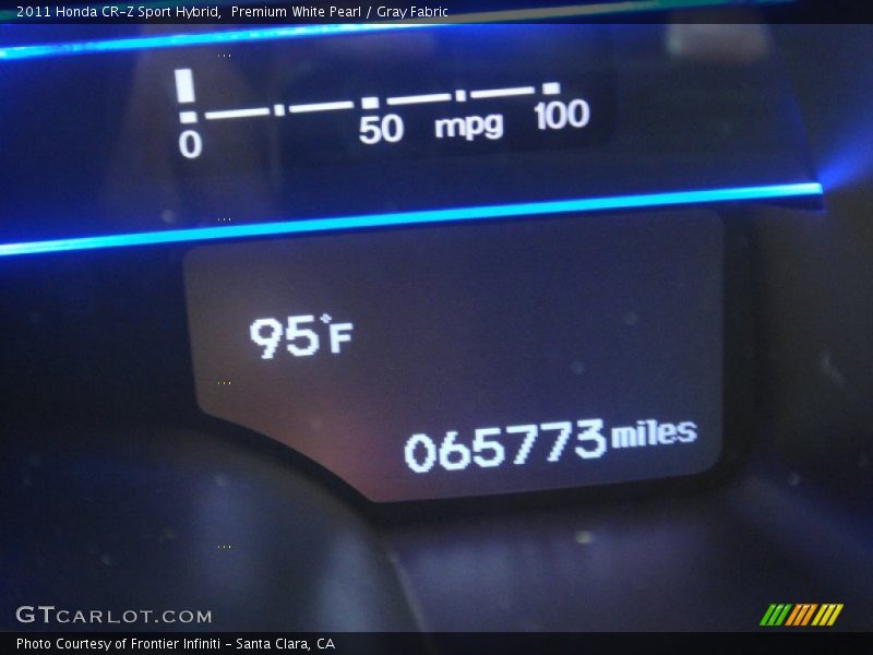 Premium White Pearl / Gray Fabric 2011 Honda CR-Z Sport Hybrid