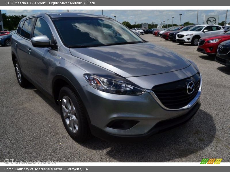 Liquid Silver Metallic / Black 2014 Mazda CX-9 Sport