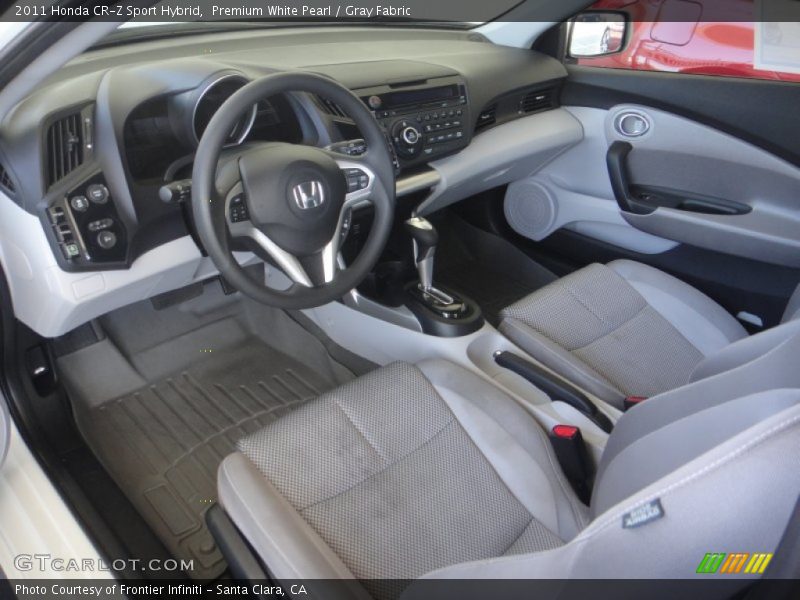 Premium White Pearl / Gray Fabric 2011 Honda CR-Z Sport Hybrid