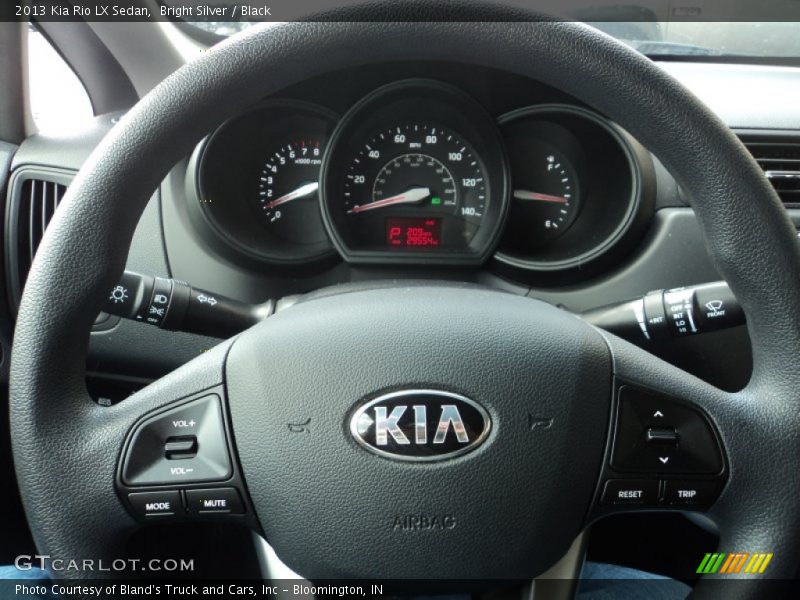 Bright Silver / Black 2013 Kia Rio LX Sedan