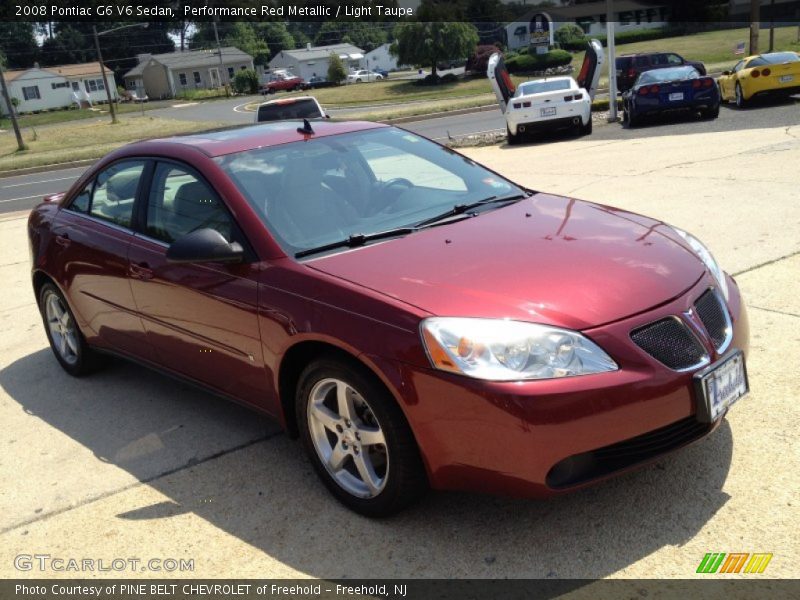 Performance Red Metallic / Light Taupe 2008 Pontiac G6 V6 Sedan