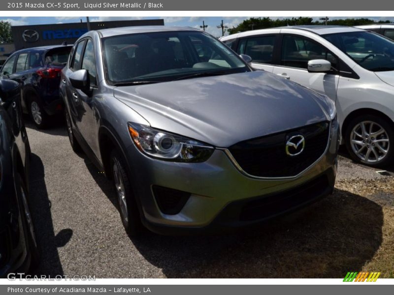 Liquid Silver Metallic / Black 2015 Mazda CX-5 Sport