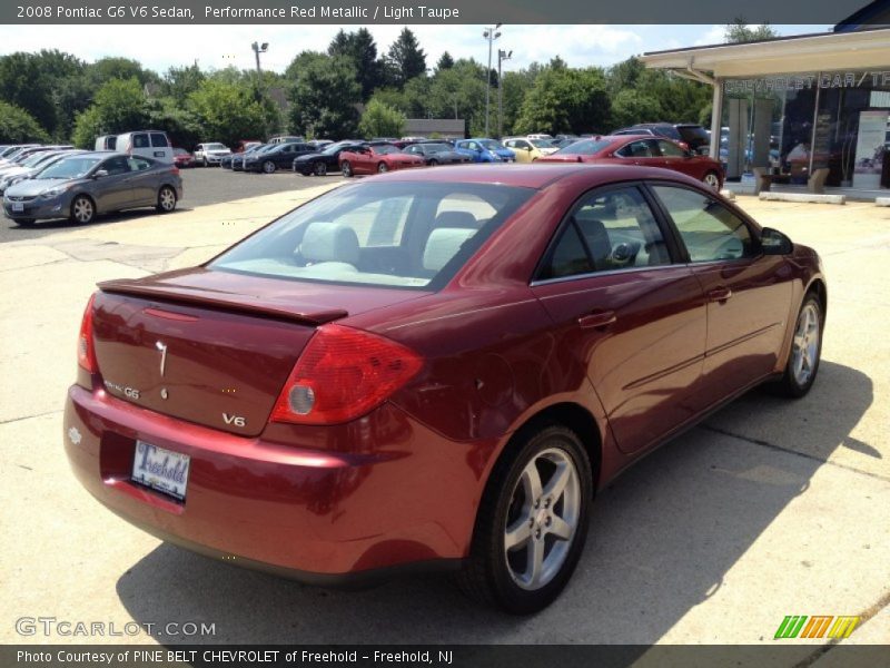 Performance Red Metallic / Light Taupe 2008 Pontiac G6 V6 Sedan