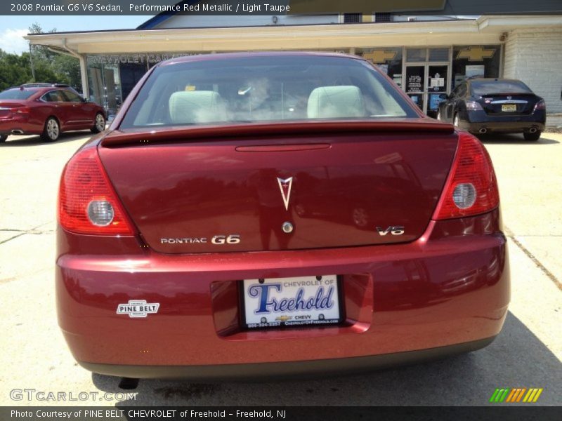 Performance Red Metallic / Light Taupe 2008 Pontiac G6 V6 Sedan