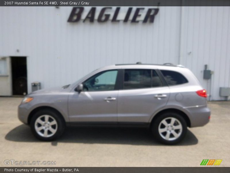 Steel Gray / Gray 2007 Hyundai Santa Fe SE 4WD