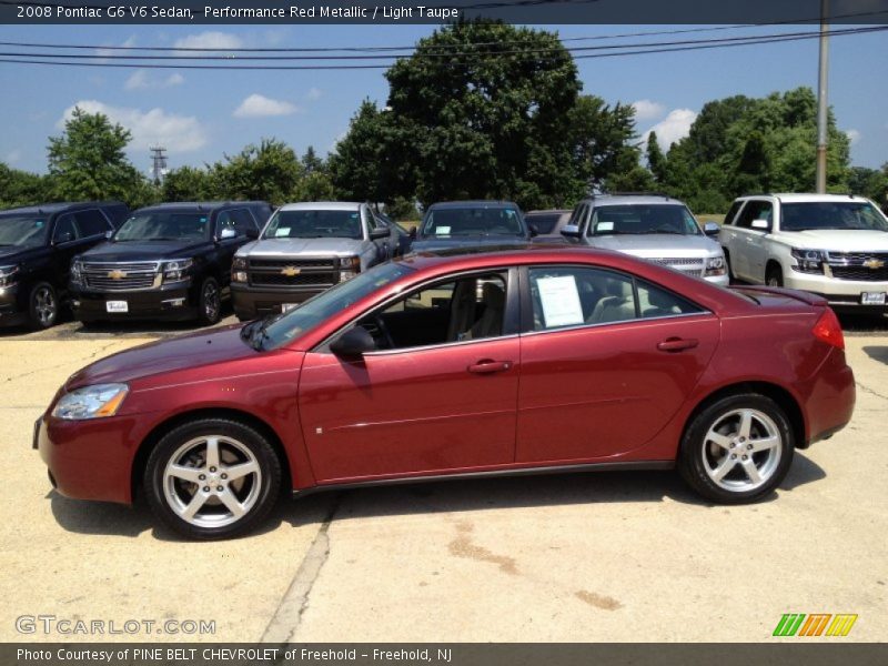Performance Red Metallic / Light Taupe 2008 Pontiac G6 V6 Sedan