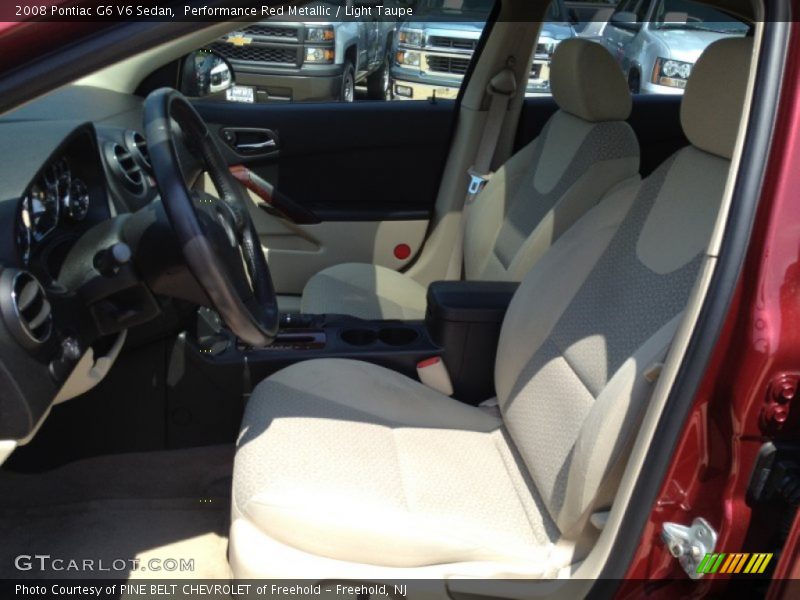 Performance Red Metallic / Light Taupe 2008 Pontiac G6 V6 Sedan
