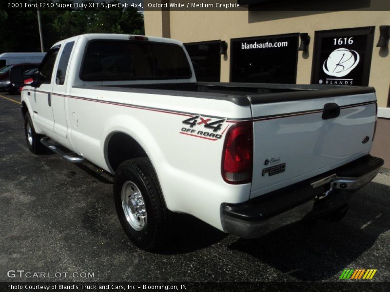 Oxford White / Medium Graphite 2001 Ford F250 Super Duty XLT SuperCab 4x4