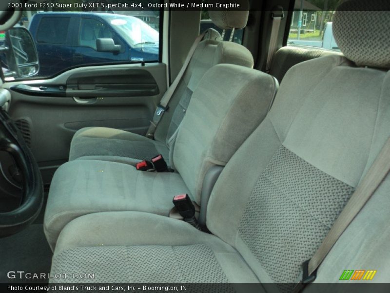 Oxford White / Medium Graphite 2001 Ford F250 Super Duty XLT SuperCab 4x4