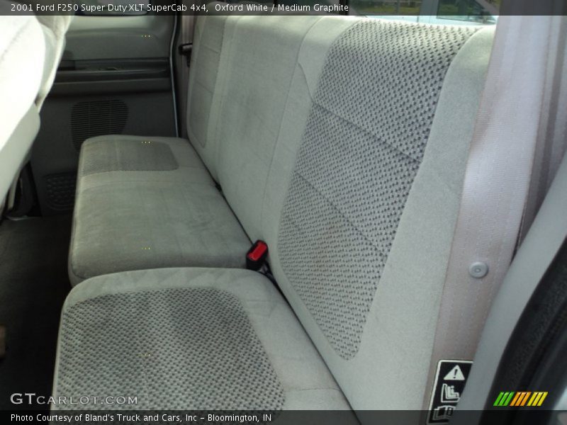 Oxford White / Medium Graphite 2001 Ford F250 Super Duty XLT SuperCab 4x4