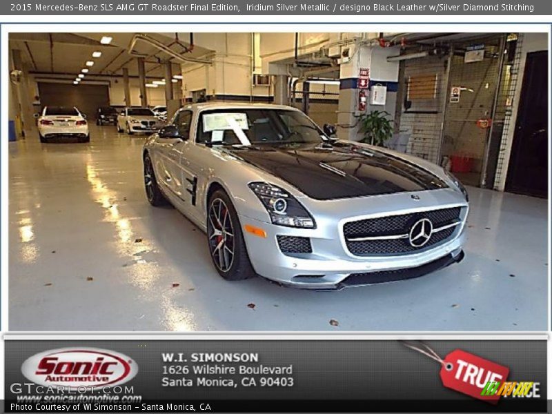 Iridium Silver Metallic / designo Black Leather w/Silver Diamond Stitching 2015 Mercedes-Benz SLS AMG GT Roadster Final Edition