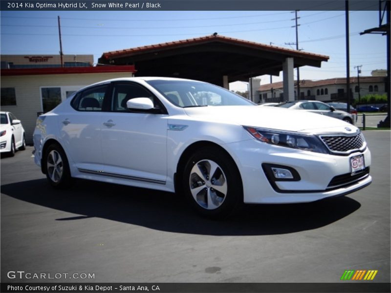 Snow White Pearl / Black 2014 Kia Optima Hybrid LX
