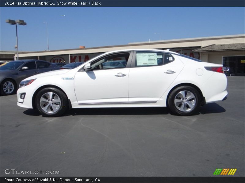 Snow White Pearl / Black 2014 Kia Optima Hybrid LX