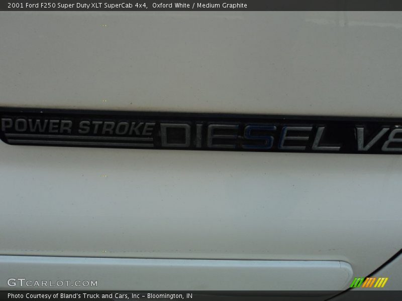 Oxford White / Medium Graphite 2001 Ford F250 Super Duty XLT SuperCab 4x4
