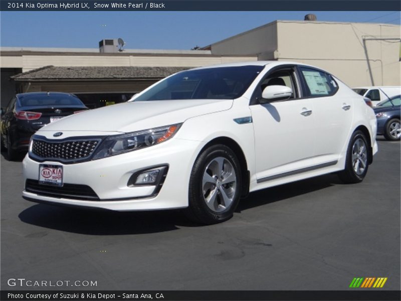 Snow White Pearl / Black 2014 Kia Optima Hybrid LX