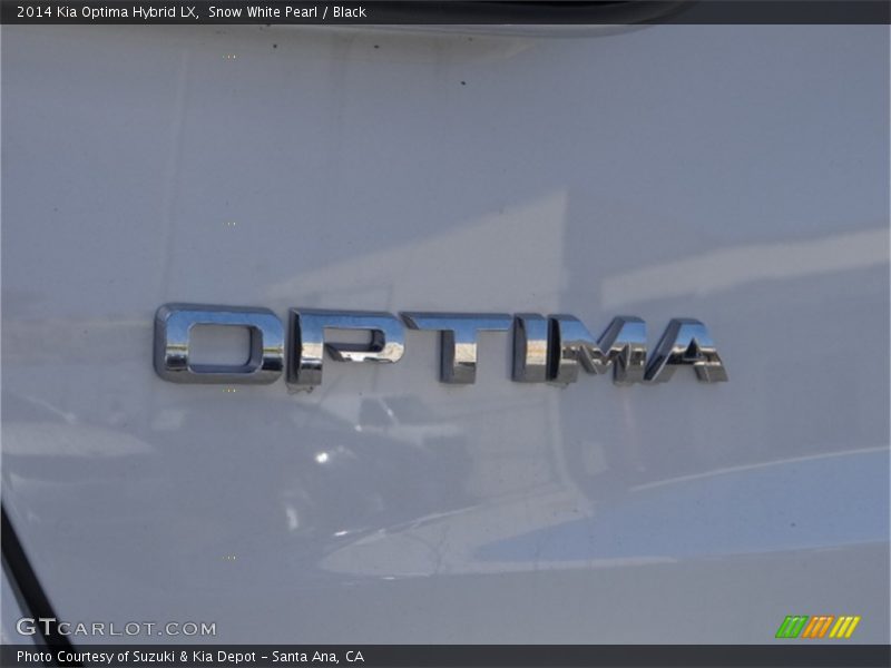 Snow White Pearl / Black 2014 Kia Optima Hybrid LX