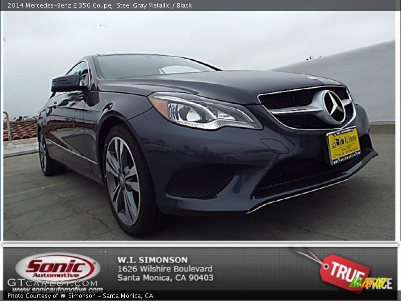 Steel Gray Metallic / Black 2014 Mercedes-Benz E 350 Coupe