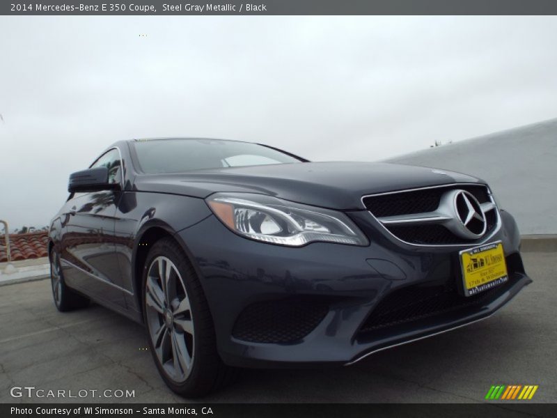 Steel Gray Metallic / Black 2014 Mercedes-Benz E 350 Coupe