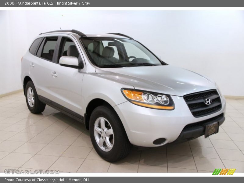 Bright Silver / Gray 2008 Hyundai Santa Fe GLS
