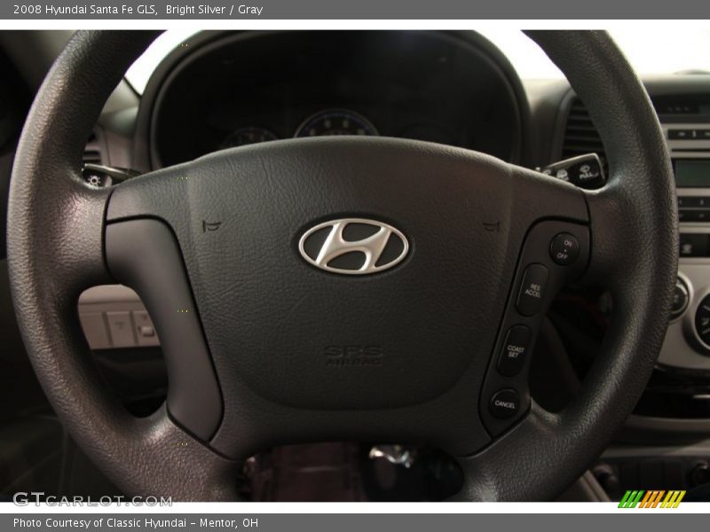 Bright Silver / Gray 2008 Hyundai Santa Fe GLS