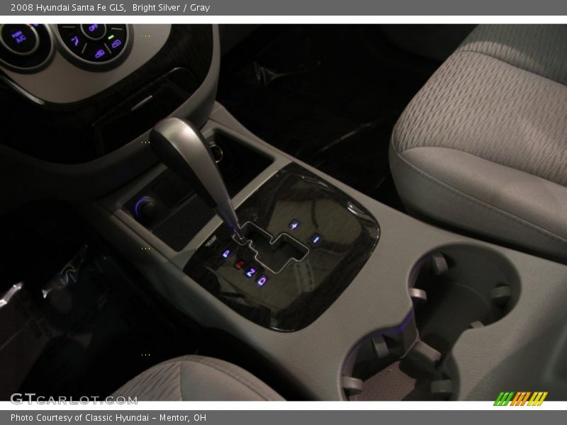 Bright Silver / Gray 2008 Hyundai Santa Fe GLS