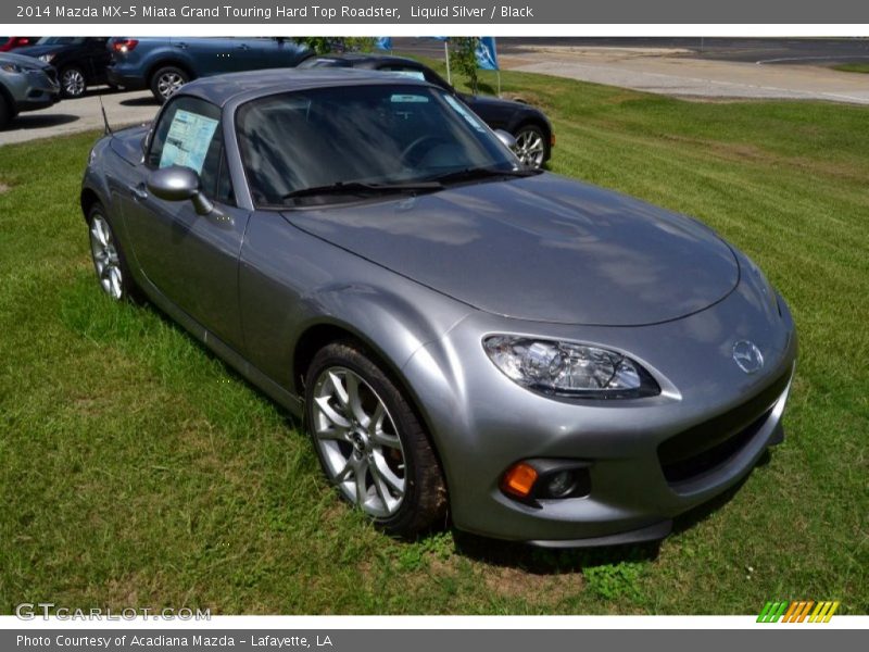 Liquid Silver / Black 2014 Mazda MX-5 Miata Grand Touring Hard Top Roadster