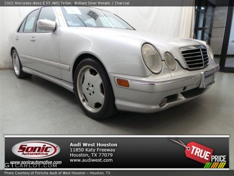 Brilliant Silver Metallic / Charcoal 2002 Mercedes-Benz E 55 AMG Sedan